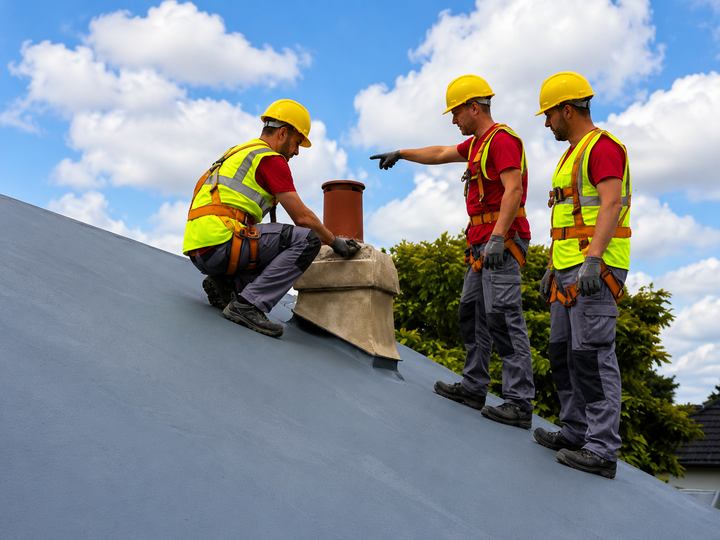 Professional roofer carrying out roof repairs in Surbiton
